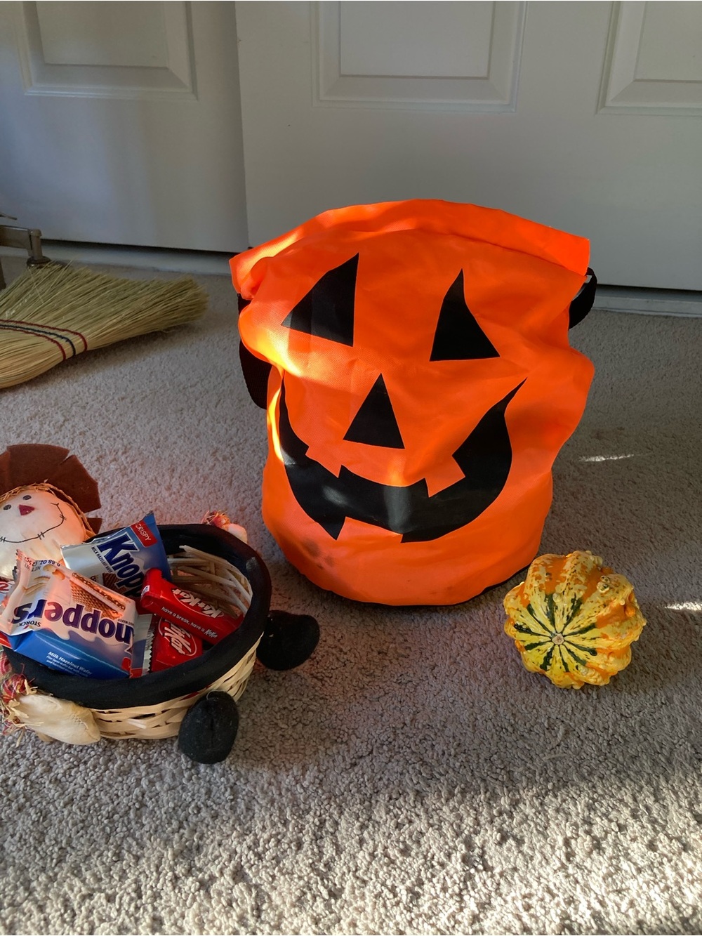 Orange Jack-O'-Lantern Trick-or-Treat Bucket - Kids Costume Accessory